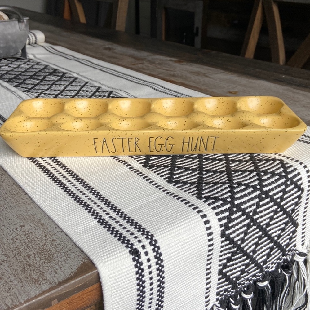 Rae Dunn Yellow Easter Egg Holder